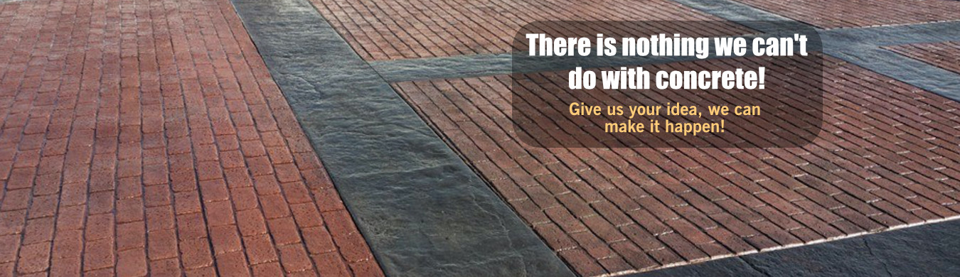 Stamped concrete driveway...